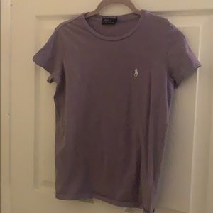 Polo “ Ralph Lauren “purple and white shirt
